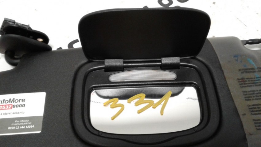Staffa Parasole Per Fiat E Alfa Romeo 147 - Ricambio In ABS Grigio, Numero OE 735344980