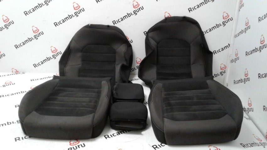 Kit Fodere Rivestimento Sedili Anteriori e Posteriori per Fiat Panda 141 - Righe verdi/blu