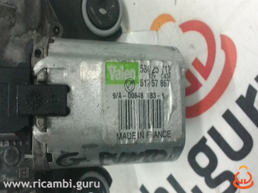 Tergicristalli Originali Motorino Tergicristallo Posteriore Valeo 582617 - Per Fiat Punto, Grande Punto, Fiorino (2003-2011) Ricambio Posteriore Fiat Punto